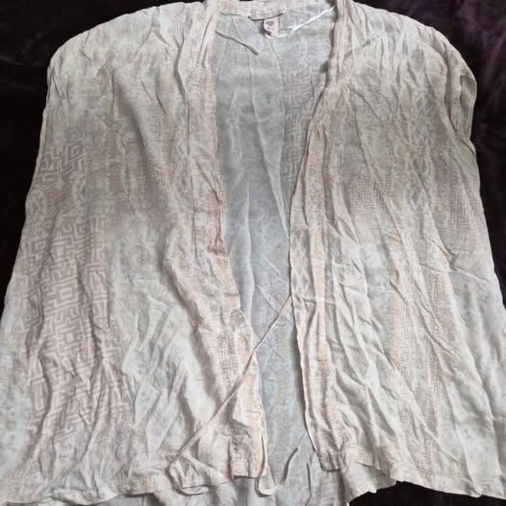 Victoria's Secret OS One Size Kimono Beach Cover Up Pink Geometric Wrap - Picture 1 of 5